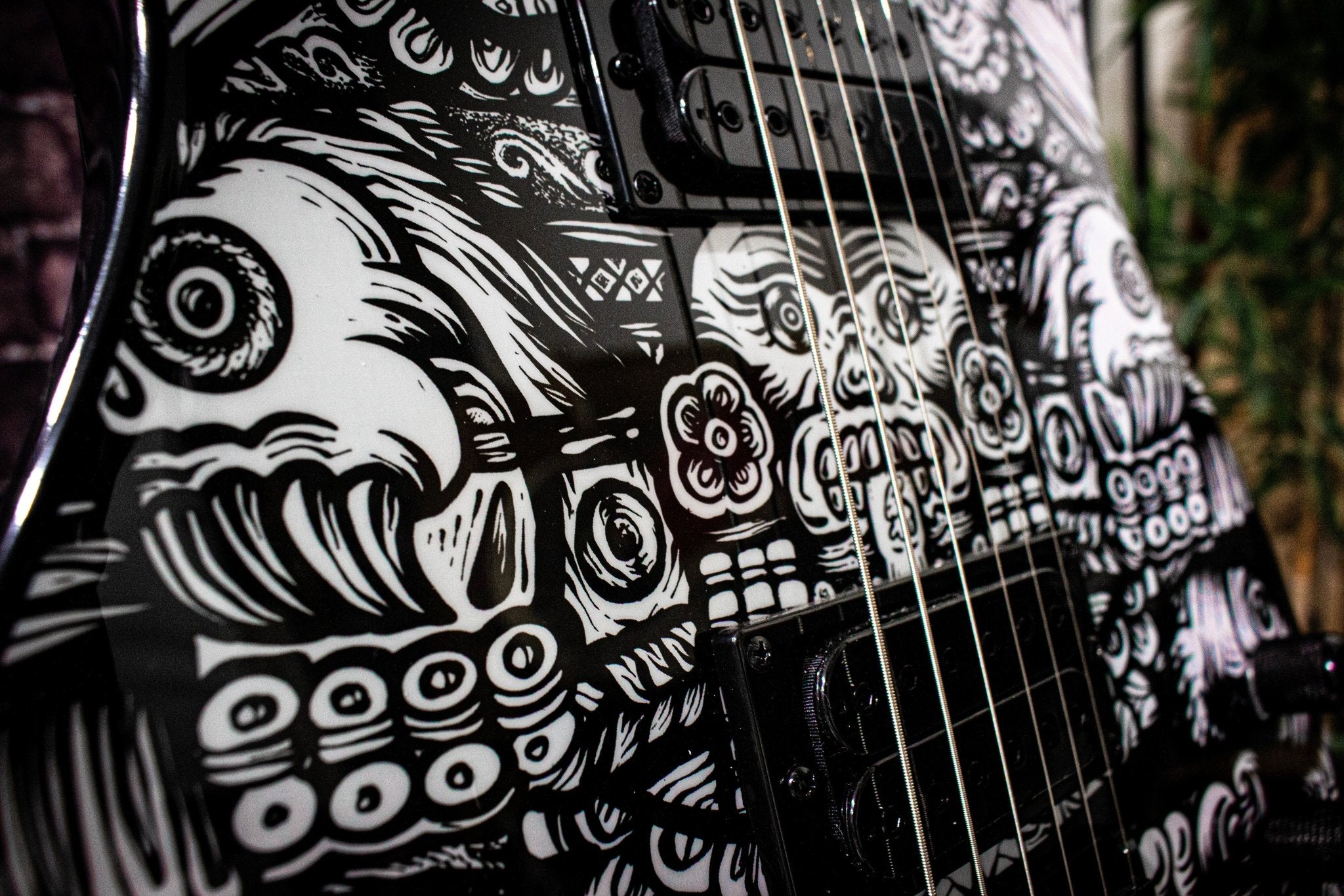 Zaar Cicero Limited Edition Artist Series Electric Guitar - SmittenKittenTx - Tlaltecuhtli - Zaar Guitars